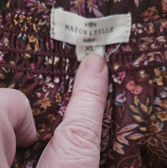 Mason & Belle From Stitch Fix Floral Bohemian Women's Top Size XL - Picture 5 of 8